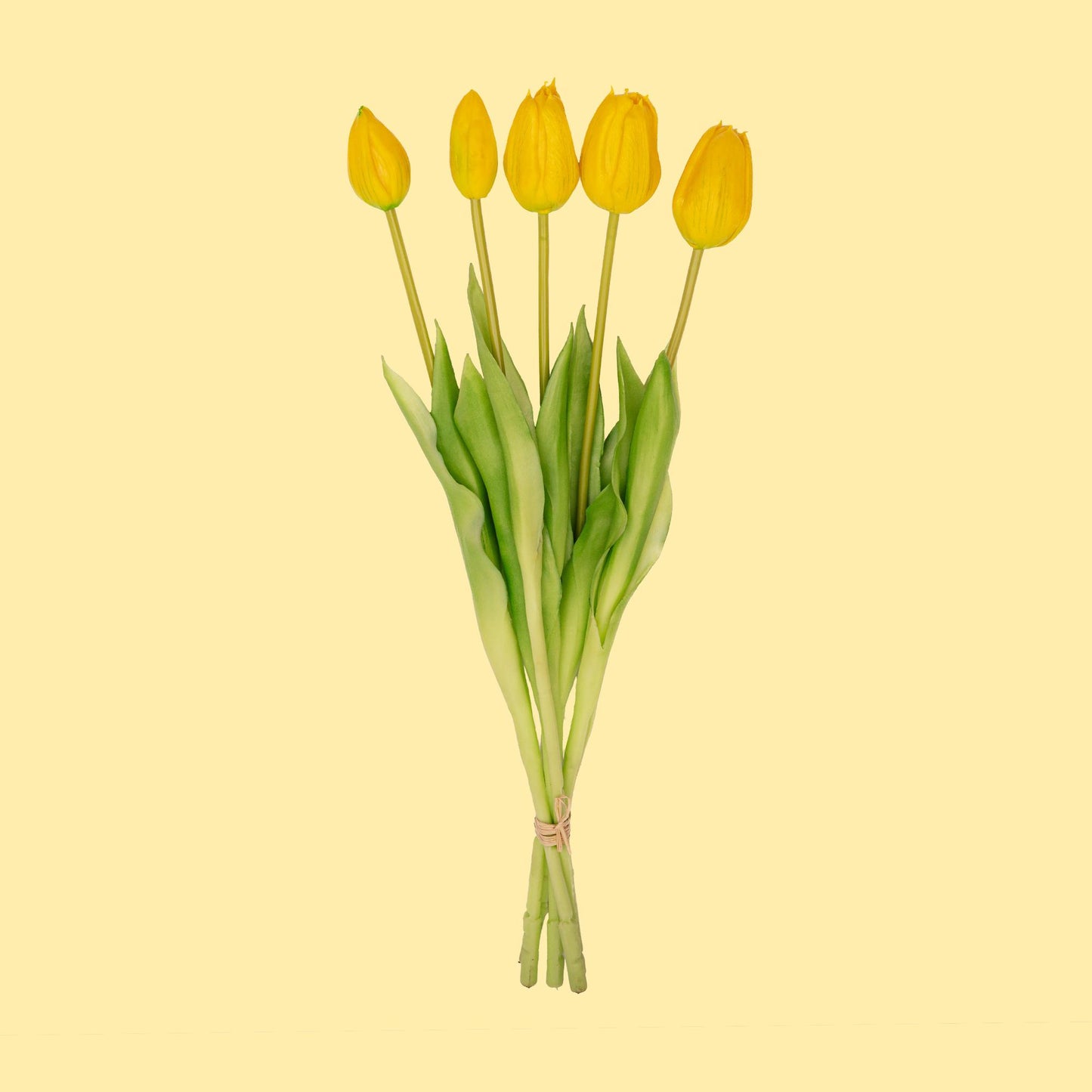 Kunst Tulpen Bouquet Gelb 10 Stück – Real Touch 42 cm | Pflanzfix24.de - Pflanzfix24.de