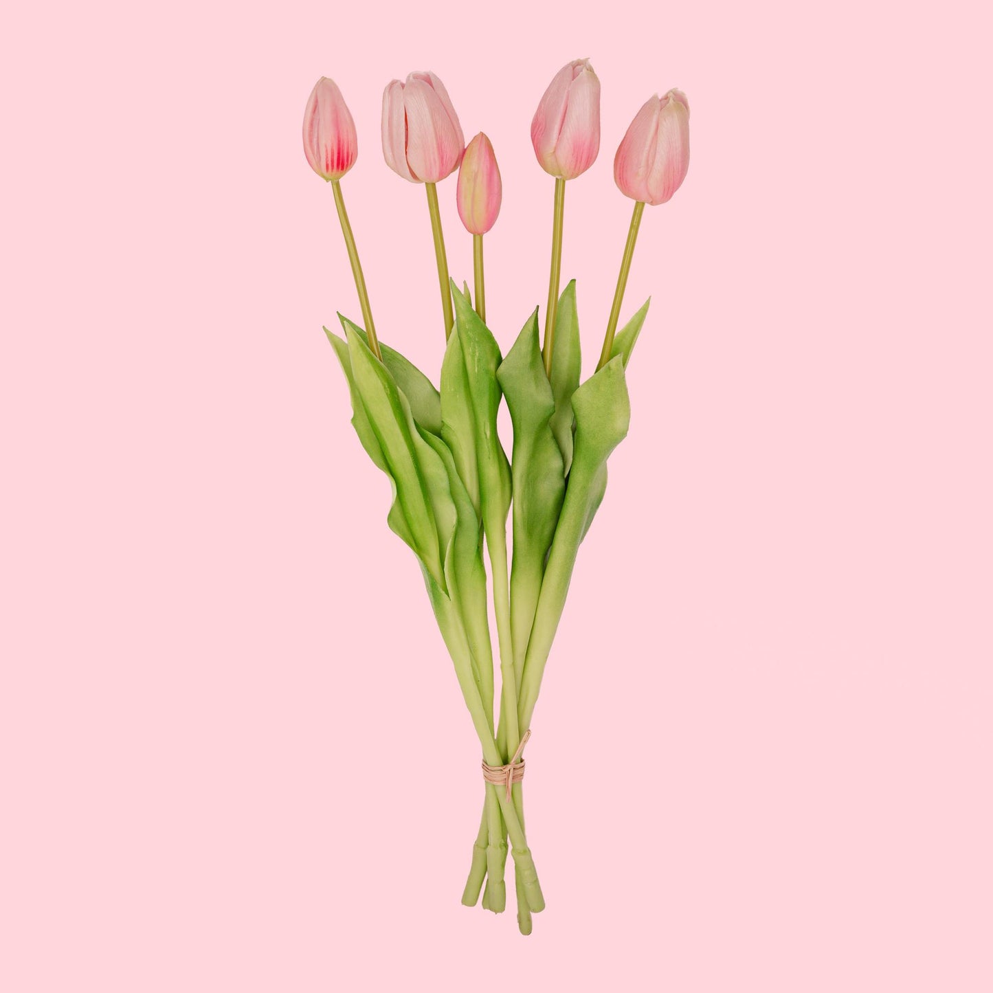 Kunst Tulpen Bouquet Pink 5 Stück – Real Touch 42 cm | Pflanzfix24.de - Pflanzfix24.de