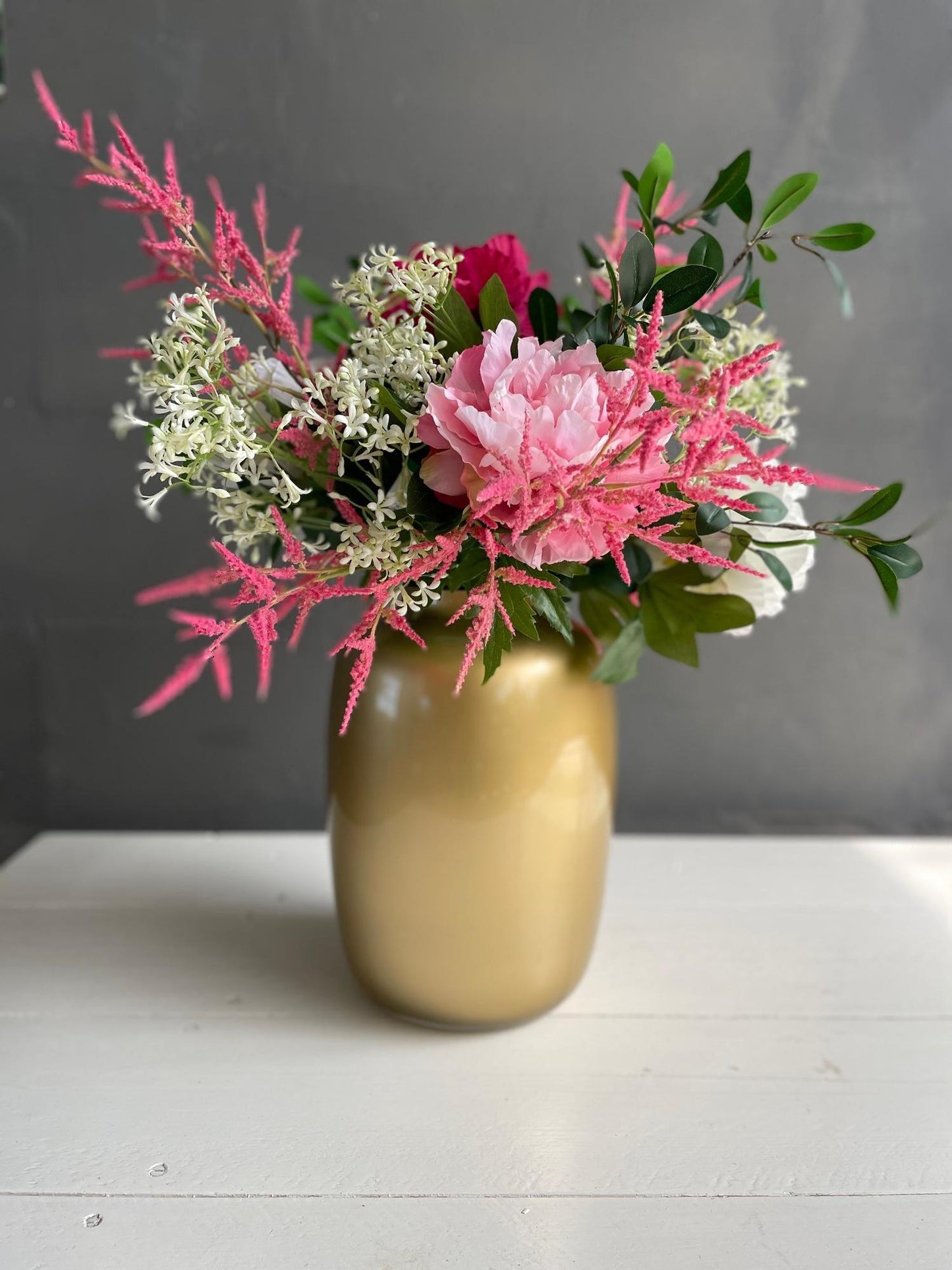 Kunstblumenstrauß Shiny Pink – 80 cm | Pflanzfix24.de - Pflanzfix24.de