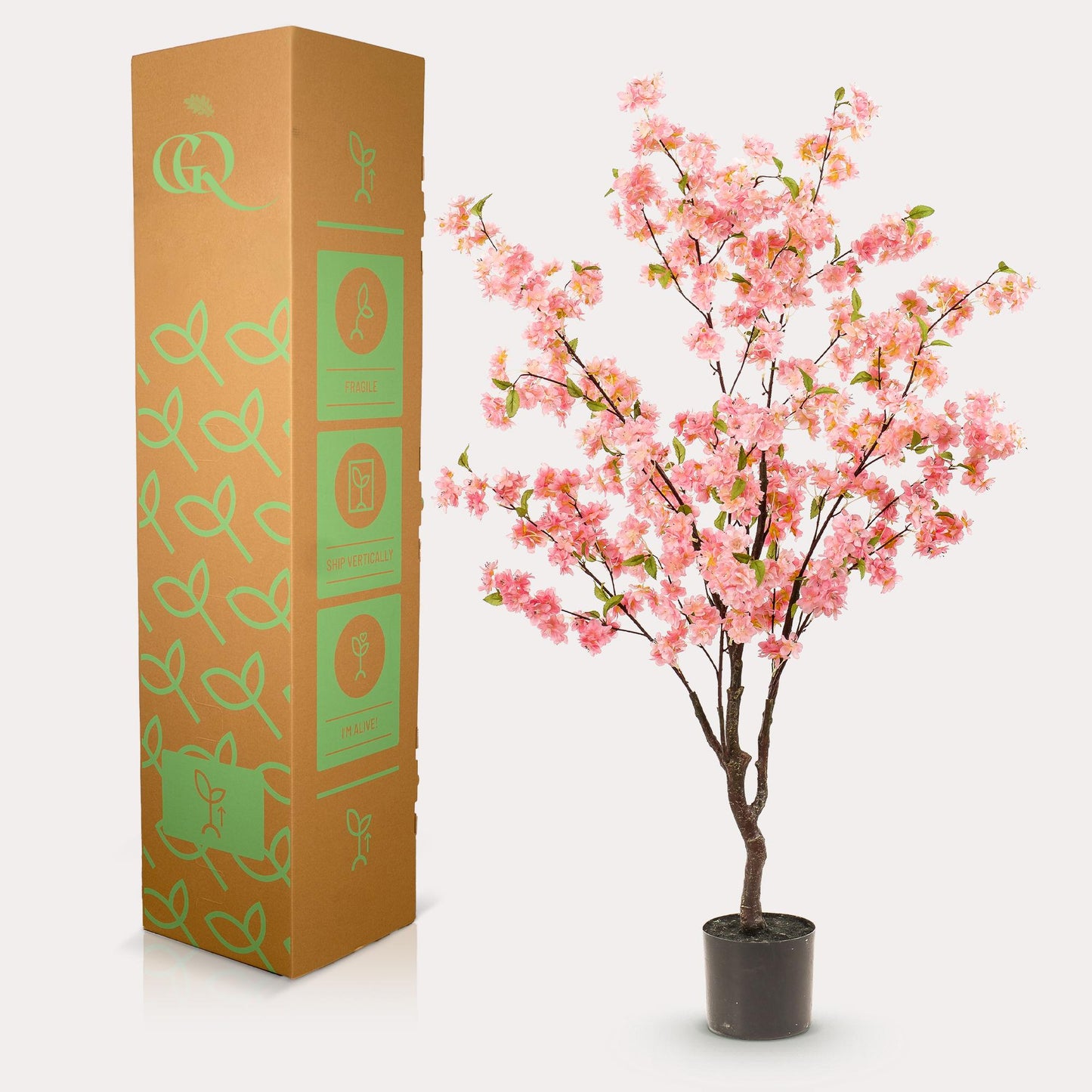 Kunstplant - Prunus - Kersenbloesem - Roze - 135cm - Pflanzfix24