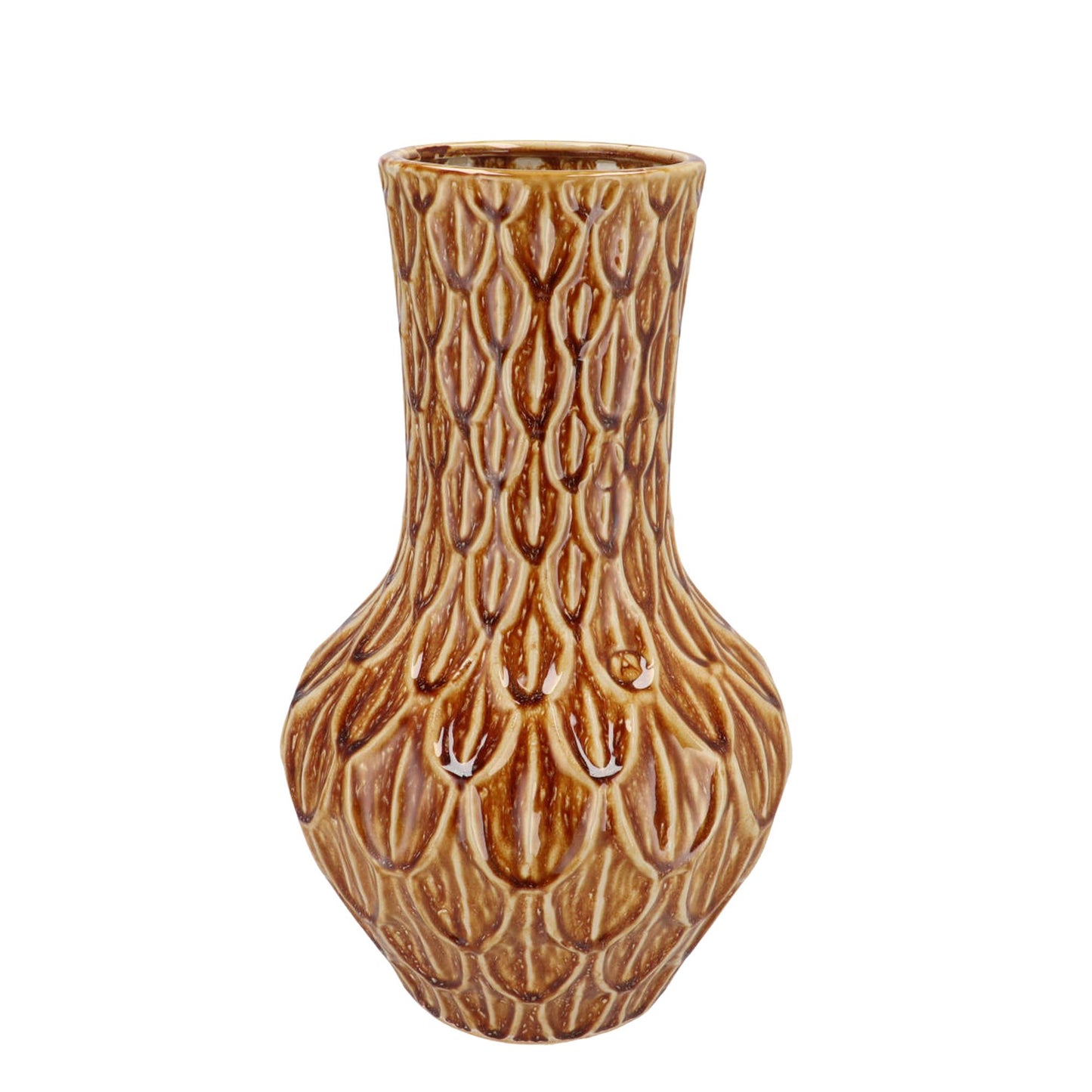 Steinvase M Boa Brown H39 cm – Pflanzfix24.de - Pflanzfix24.de