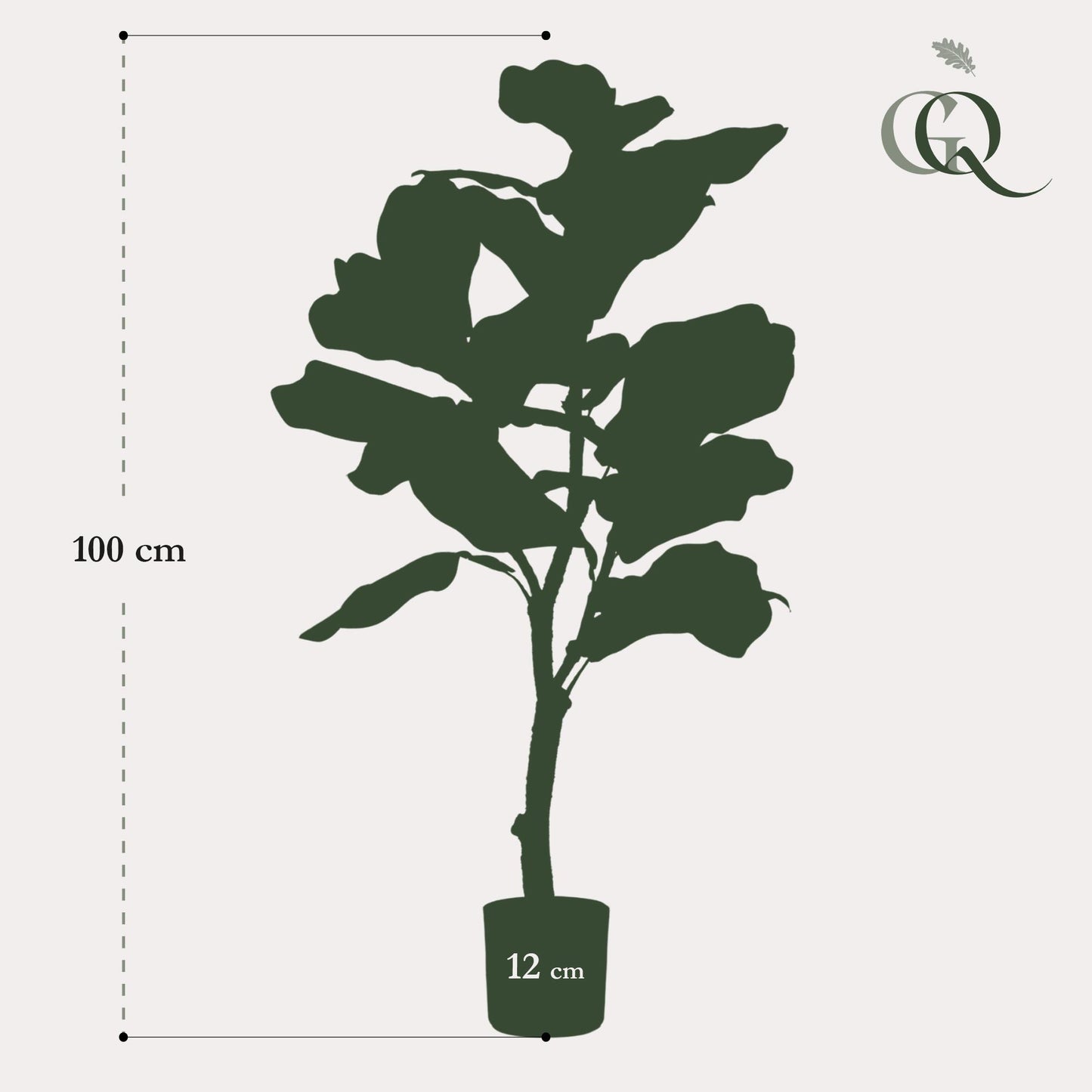 Ficus Lyrata Kunstpflanze 90cm – Tabakpflanze | Pflanzfix24.de - Pflanzfix24.de