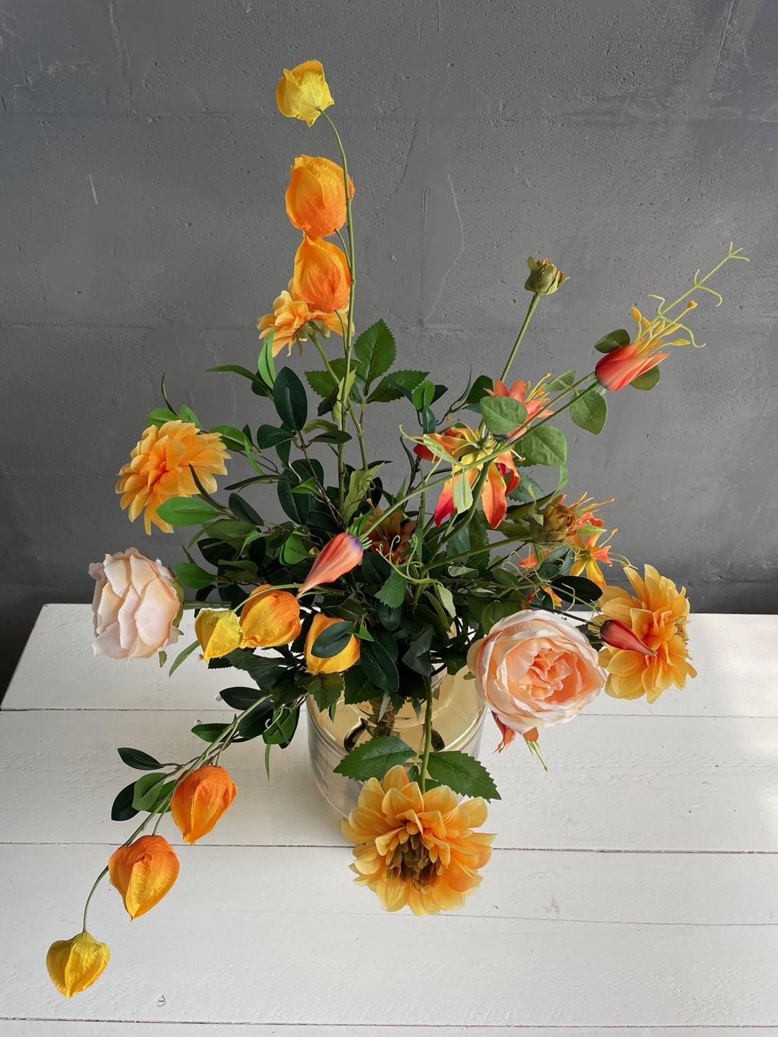Kunstbloemen - Boeket L - Pretty Orange - 80cm - Pflanzfix24