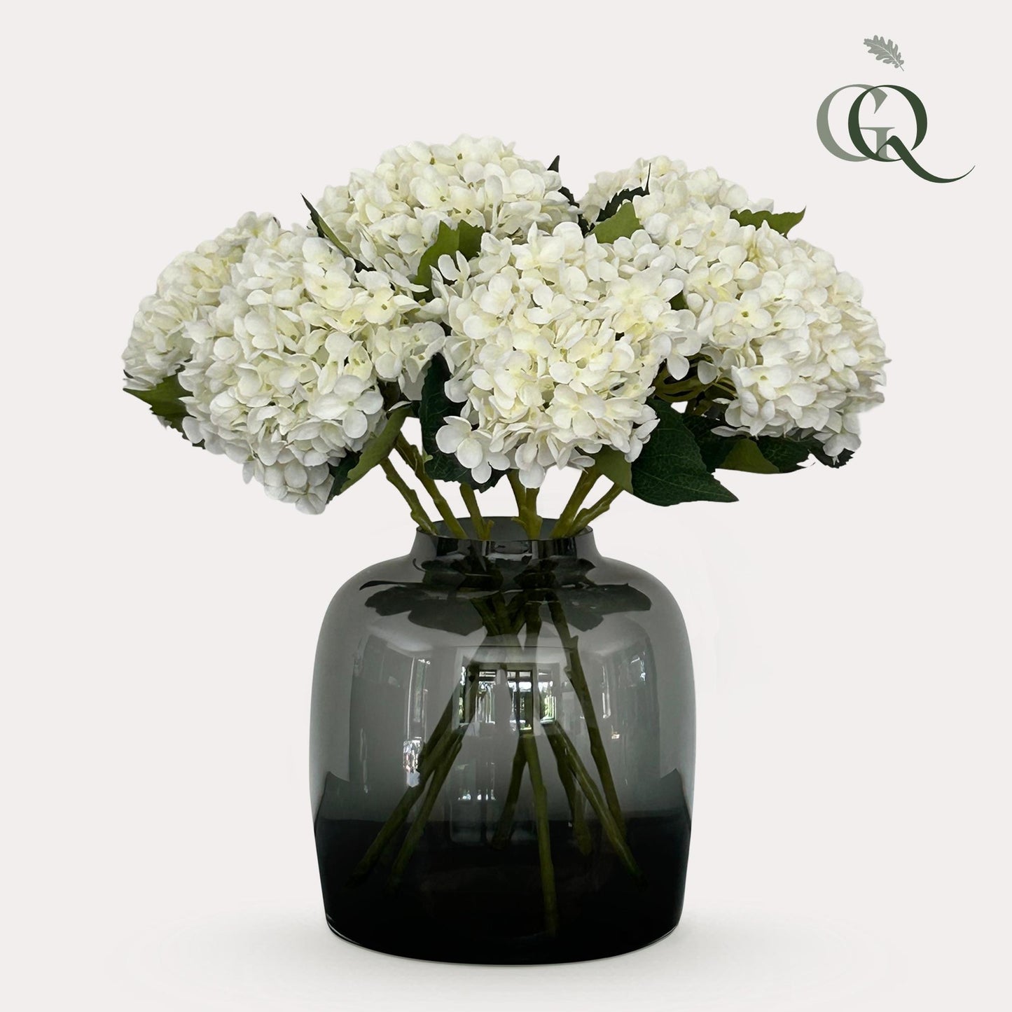Kunsthortensien White Hydrangea 8er Set 52 cm | Pflanzfix24