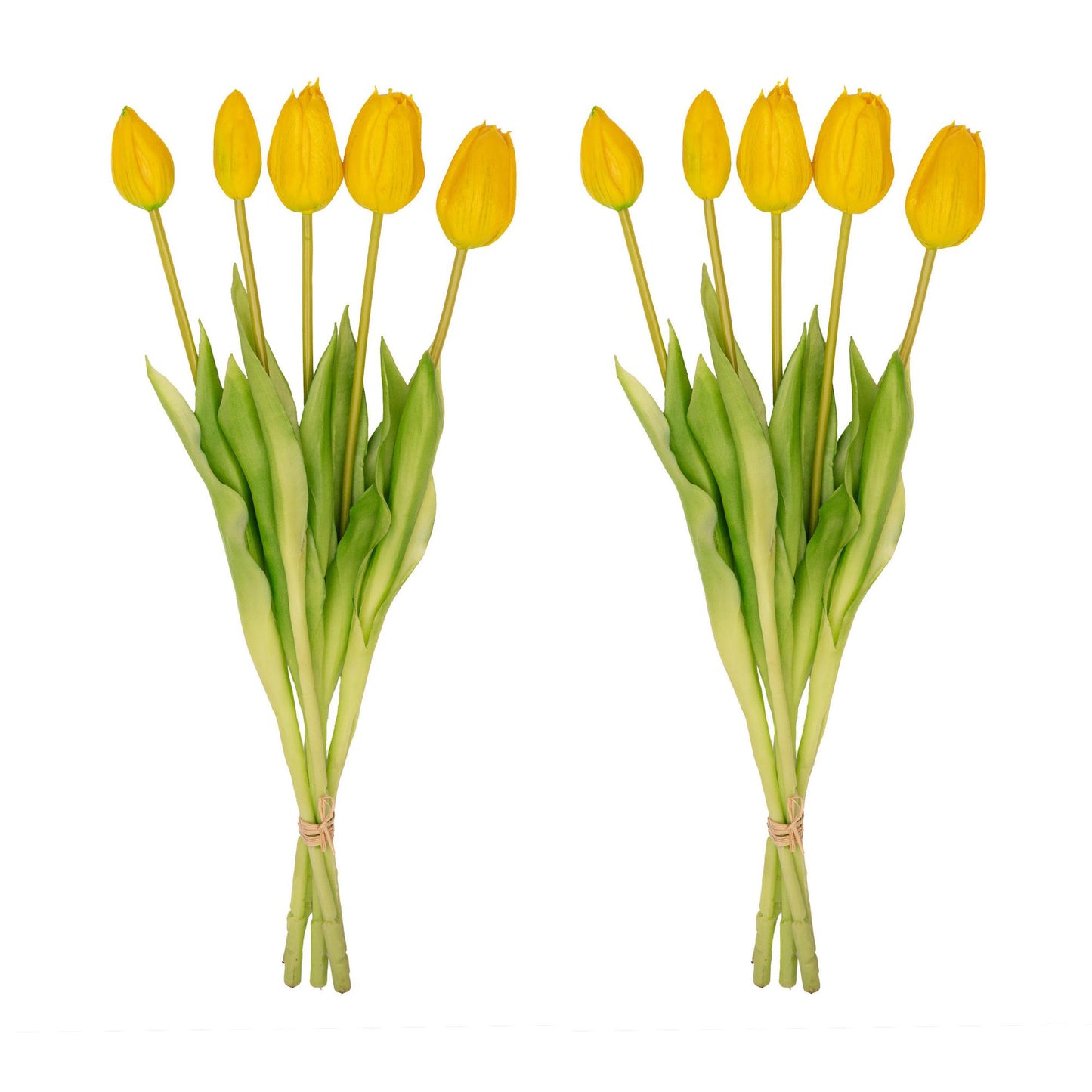 Kunst Tulpen Bouquet Gelb 10 Stück – Real Touch 42 cm | Pflanzfix24.de - Pflanzfix24.de
