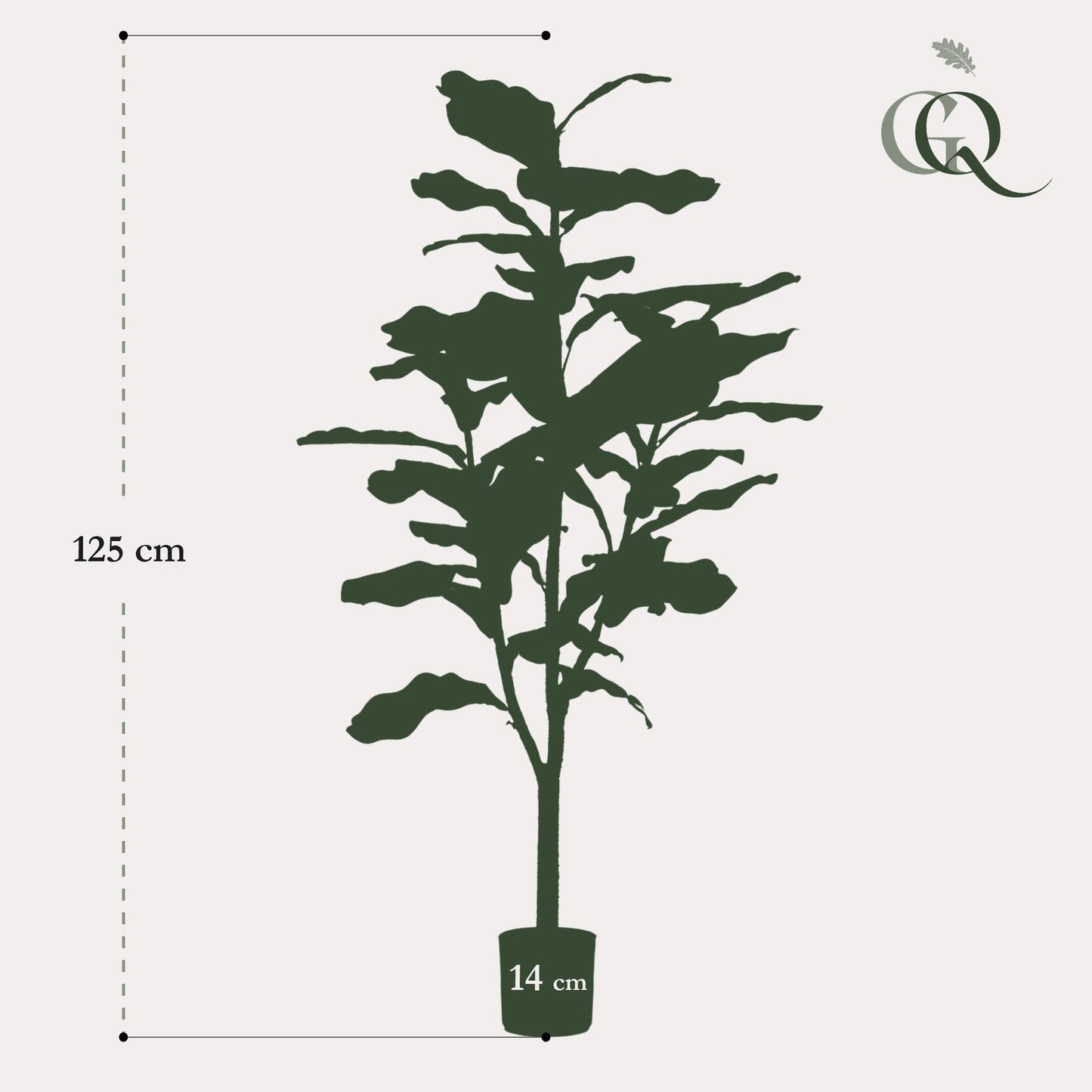 Ficus Lyrata Kunstpflanze 120cm – Tabakpflanze | Pflanzfix24.de - Pflanzfix24.de