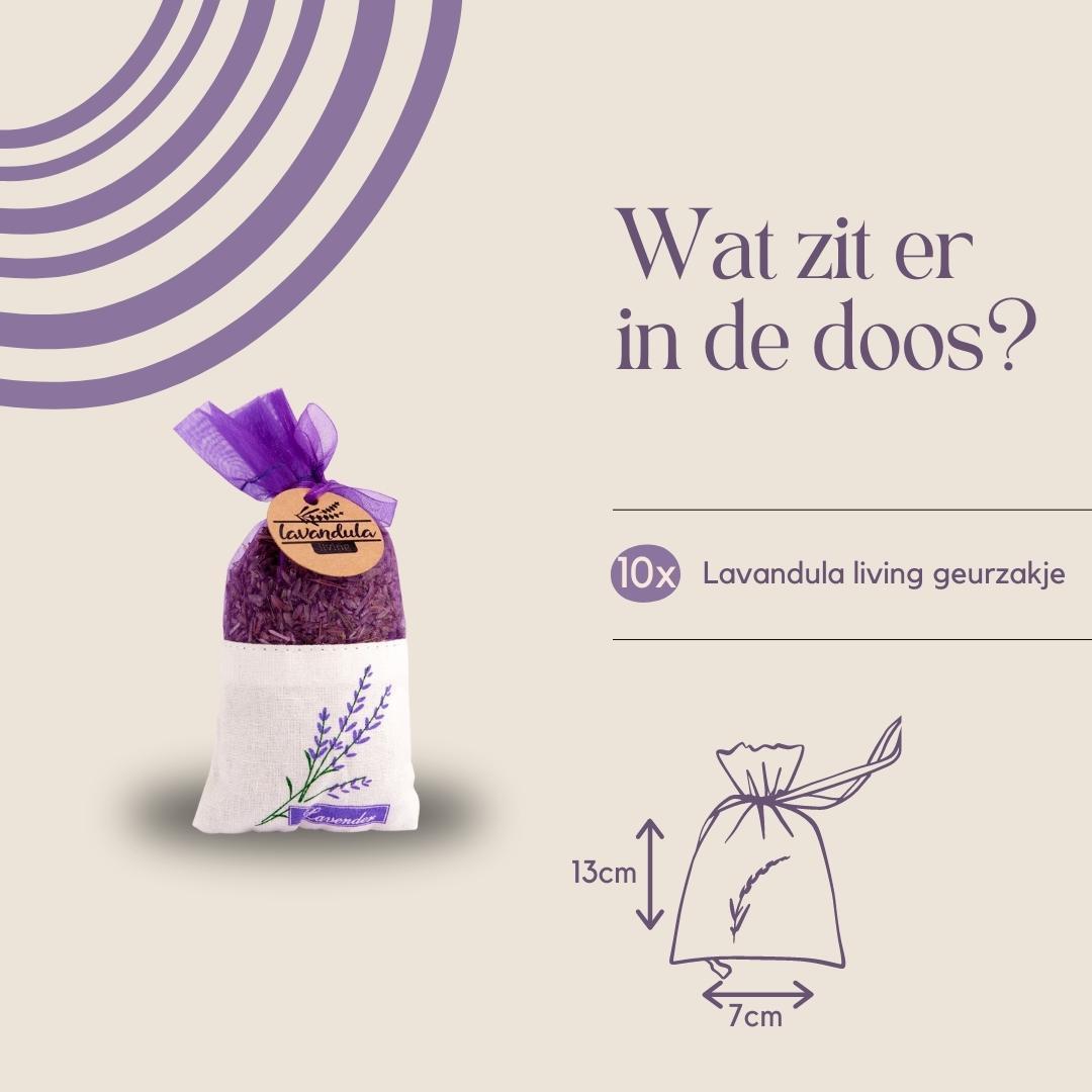 10er Pack Premium Lavendel Duftsäckchen - 10 x 20 Gramm - Pflanzfix24