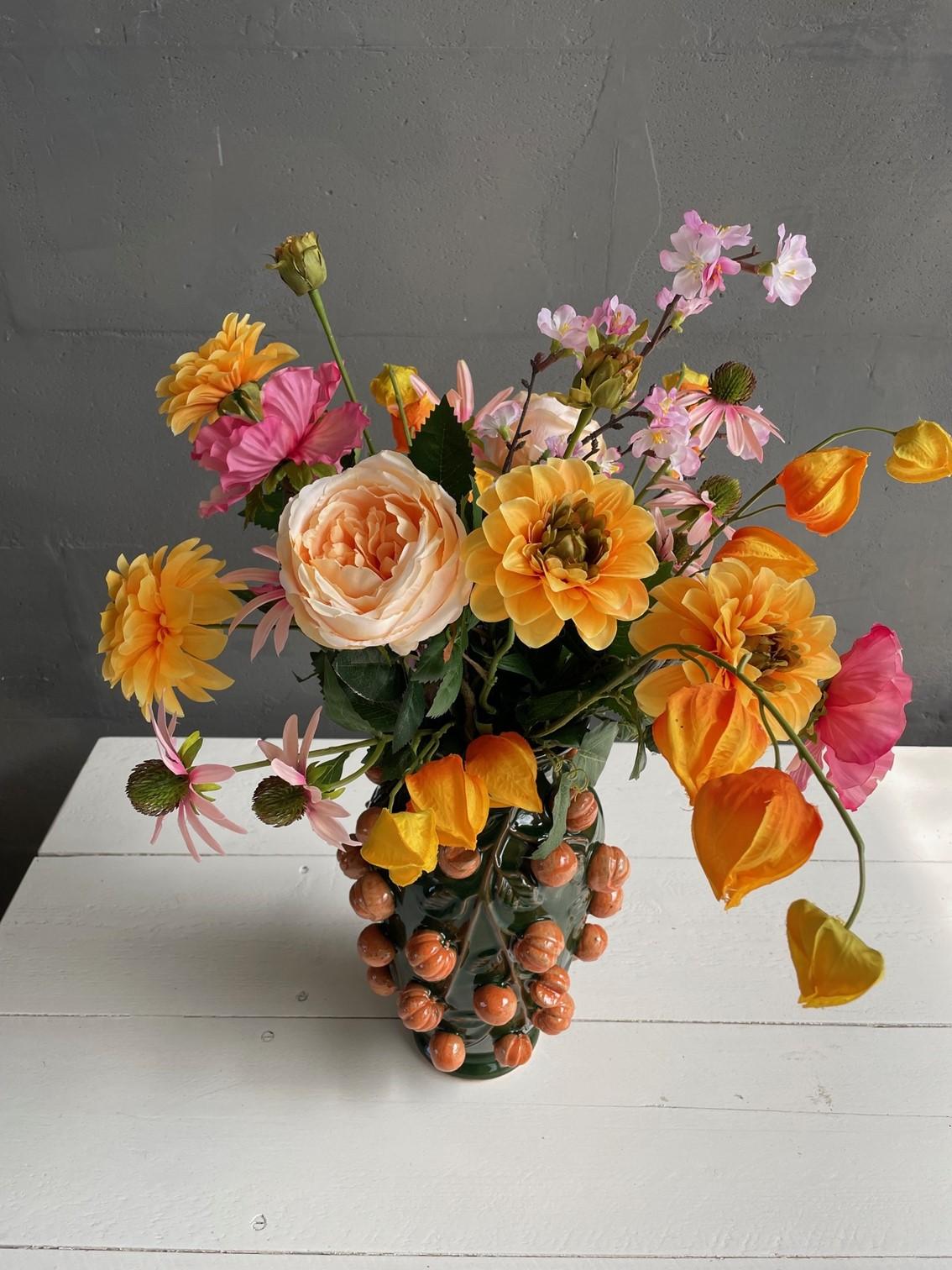 Kunstblumenstrauß Orange Summer – 80 cm | Pflanzfix24.de - Pflanzfix24.de