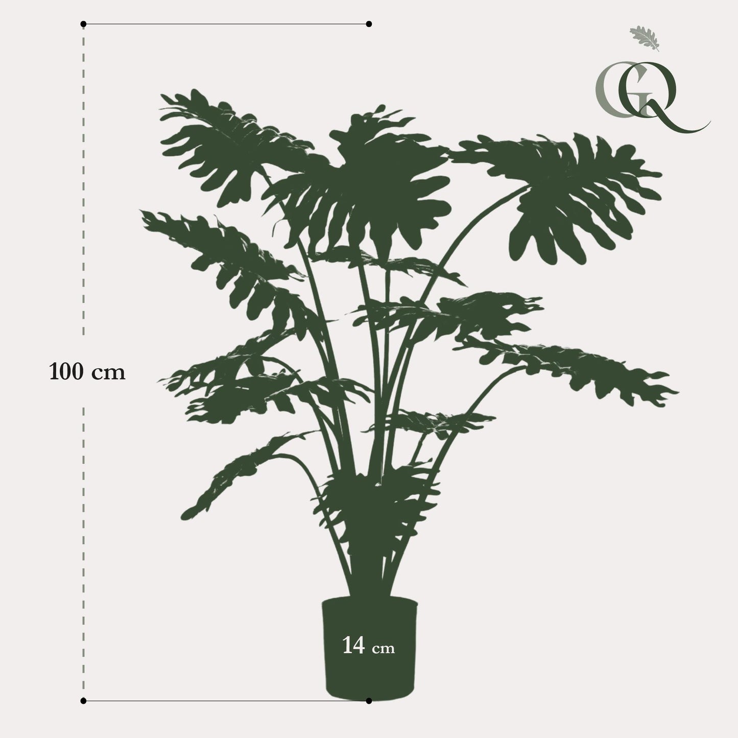 Kunstpflanze Philodendron 80 cm – Vielseitig & Pflegeleicht | Pflanzfix24.de - Pflanzfix24.de