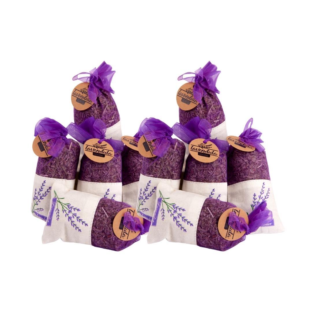 10er Pack Premium Lavendel Duftsäckchen - 10 x 20 Gramm - Pflanzfix24