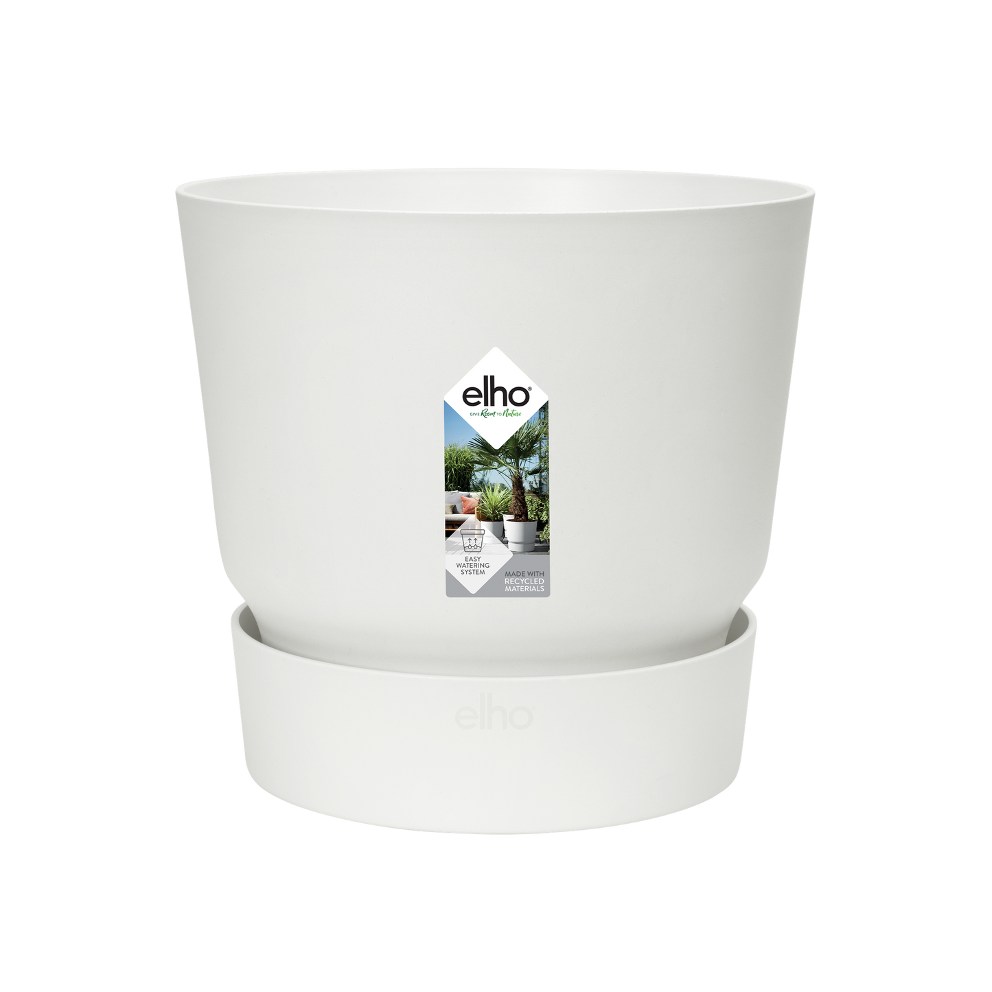Blumentopf elho Greenville Round Weiß – Ø39 x H37 cm | Pflanzfix24.de - Pflanzfix24.de