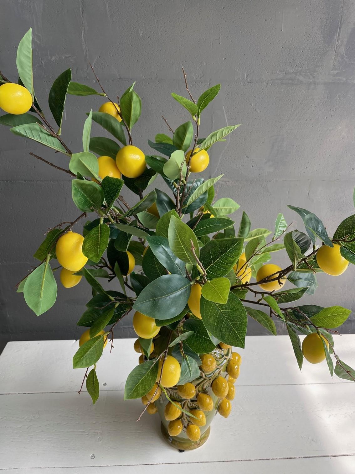 Kunstblumenstrauß Lemon Glow – 80 cm | Pflanzfix24.de - Pflanzfix24.de