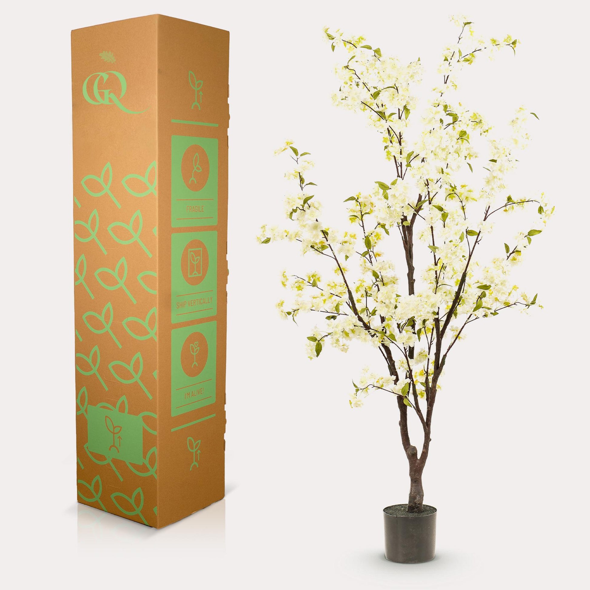 Kunstpflanze Prunus Kirschenblüte 175 cm Weiß | Pflanzfix24.de - Pflanzfix24.de