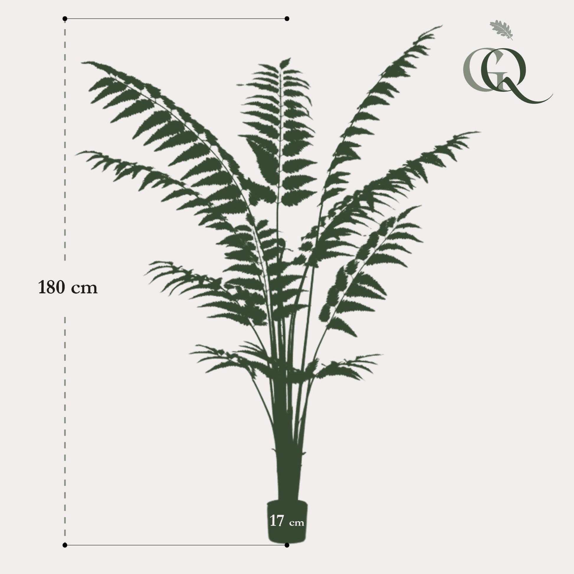 Kunstpflanze Rumohra Adiantiformis 180 cm – Lederfarn | Pflanzfix24.de - Pflanzfix24.de