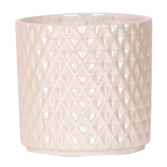 pflanzfix24 | Diamond Pearl Dekotopf - Travertine - Ø12cm