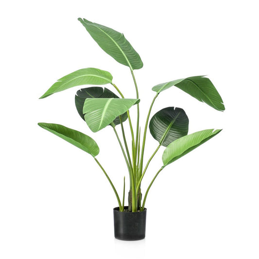 Strelitzia - 120cm - In zwarte pot - Kunstplant | Pflanzfix24