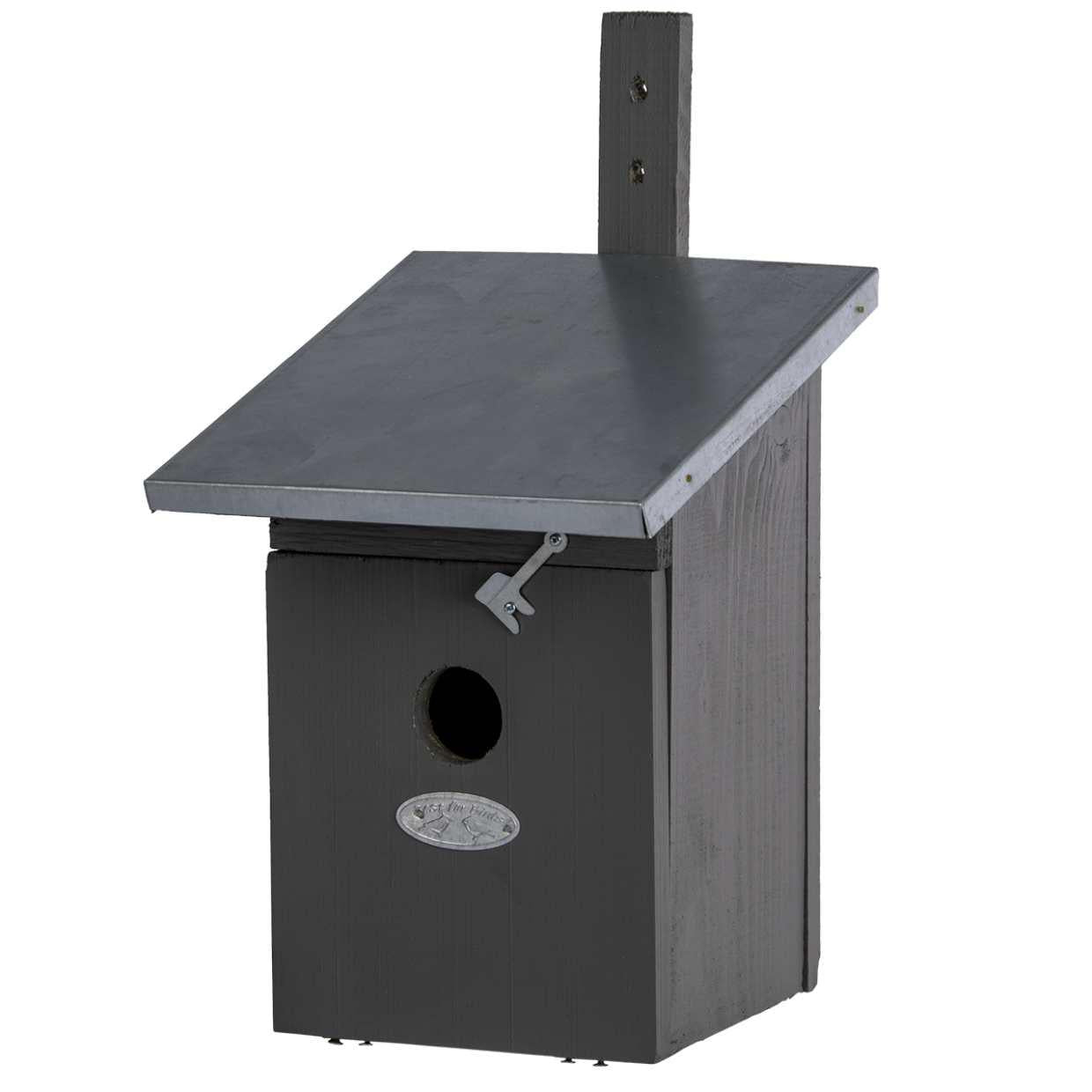 Vogelhaus Kohlmeise Nistkasten Grau – Pflanzfix24.de - Pflanzfix24.de