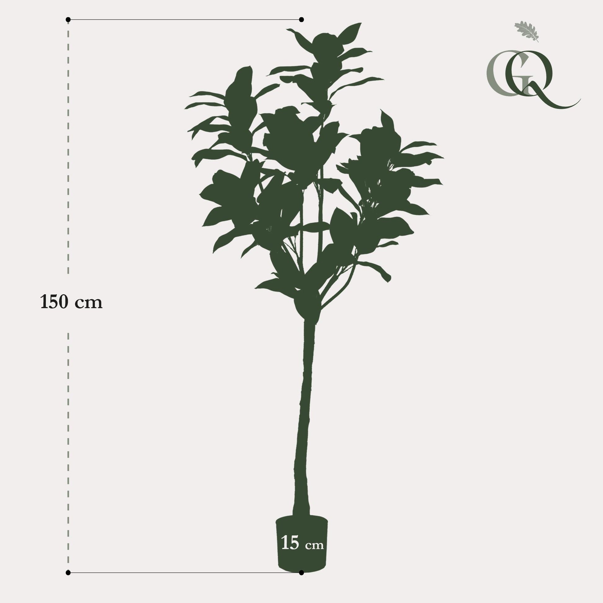 Kunstpflanze Magnolia Grandiflora – 150 cm – Realistischer Kunstbaum für Zuhause & Büro | Pflanzfix24.de - Pflanzfix24.de