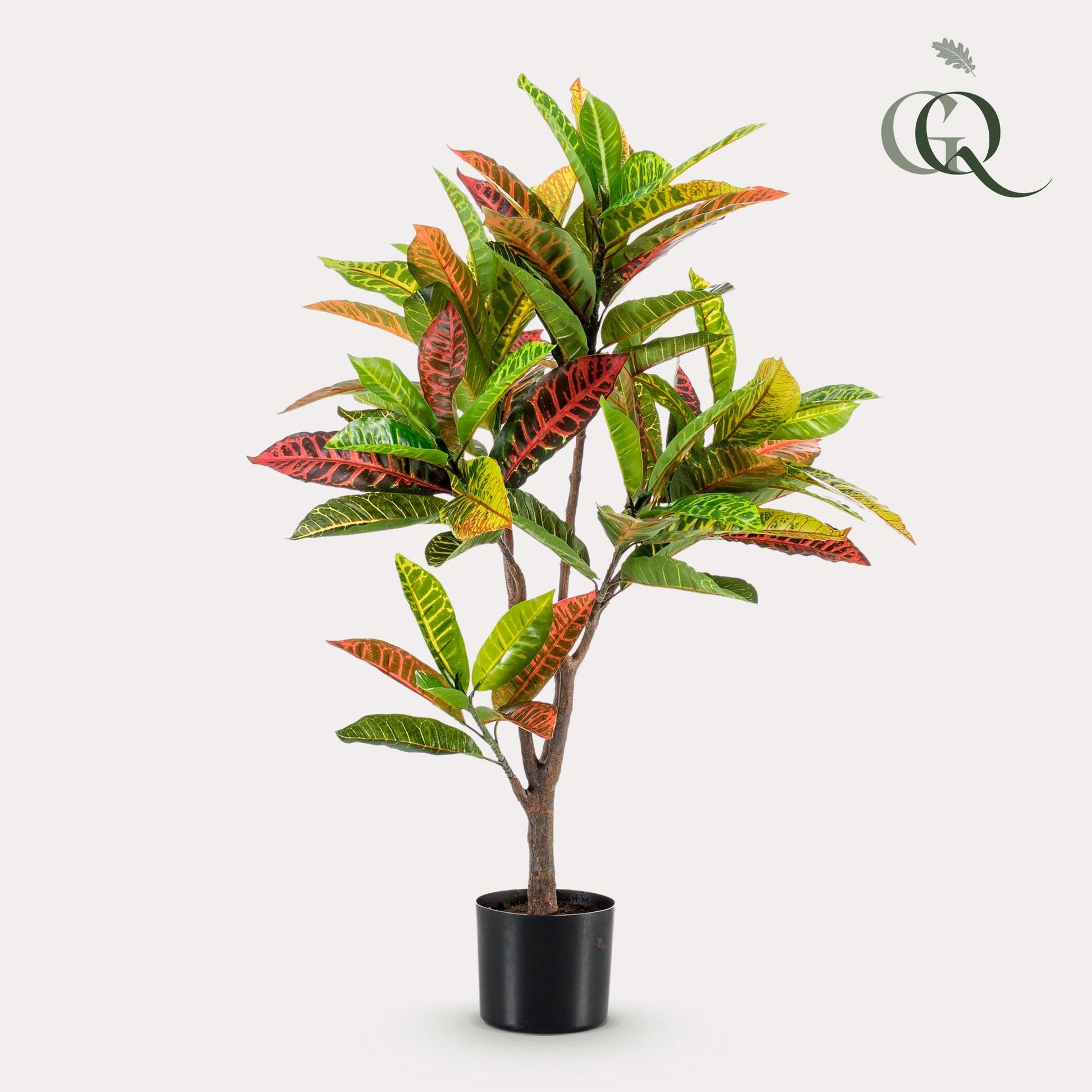 Croton Codiaeum Kunstpflanze 95cm – Wunderstrauch | Pflanzfix24.de - Pflanzfix24.de