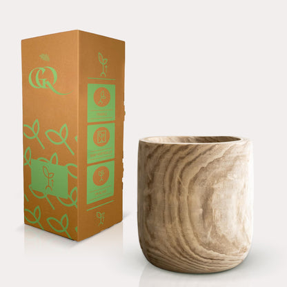 Pia Blumentopf - XL - Holz Hellbraun - H42 W40 - Pflanzfix24.de - Pflanzfix24.de