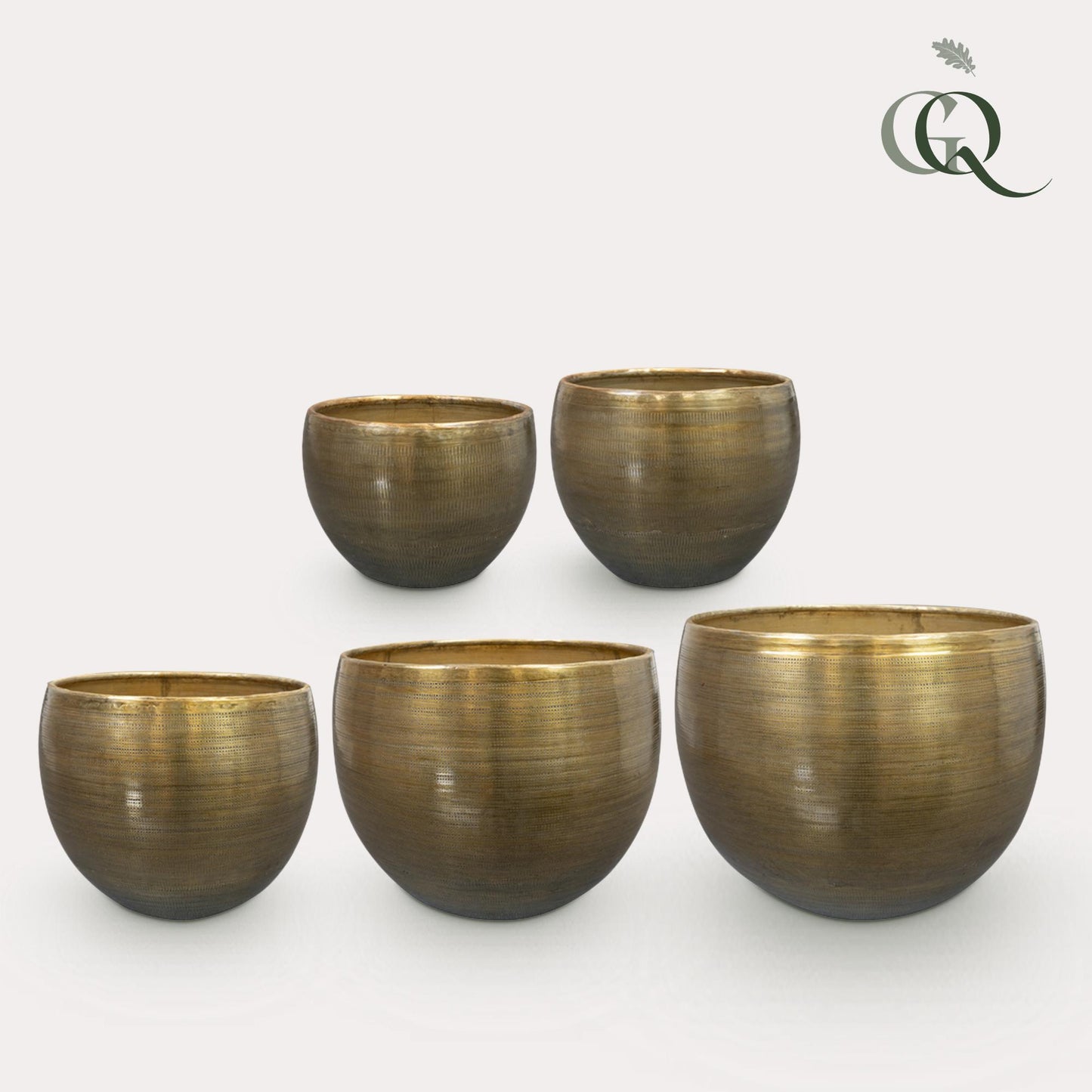 Set 5 Rowen aluminium Goudkleurig - Gold - Pflanzfix24