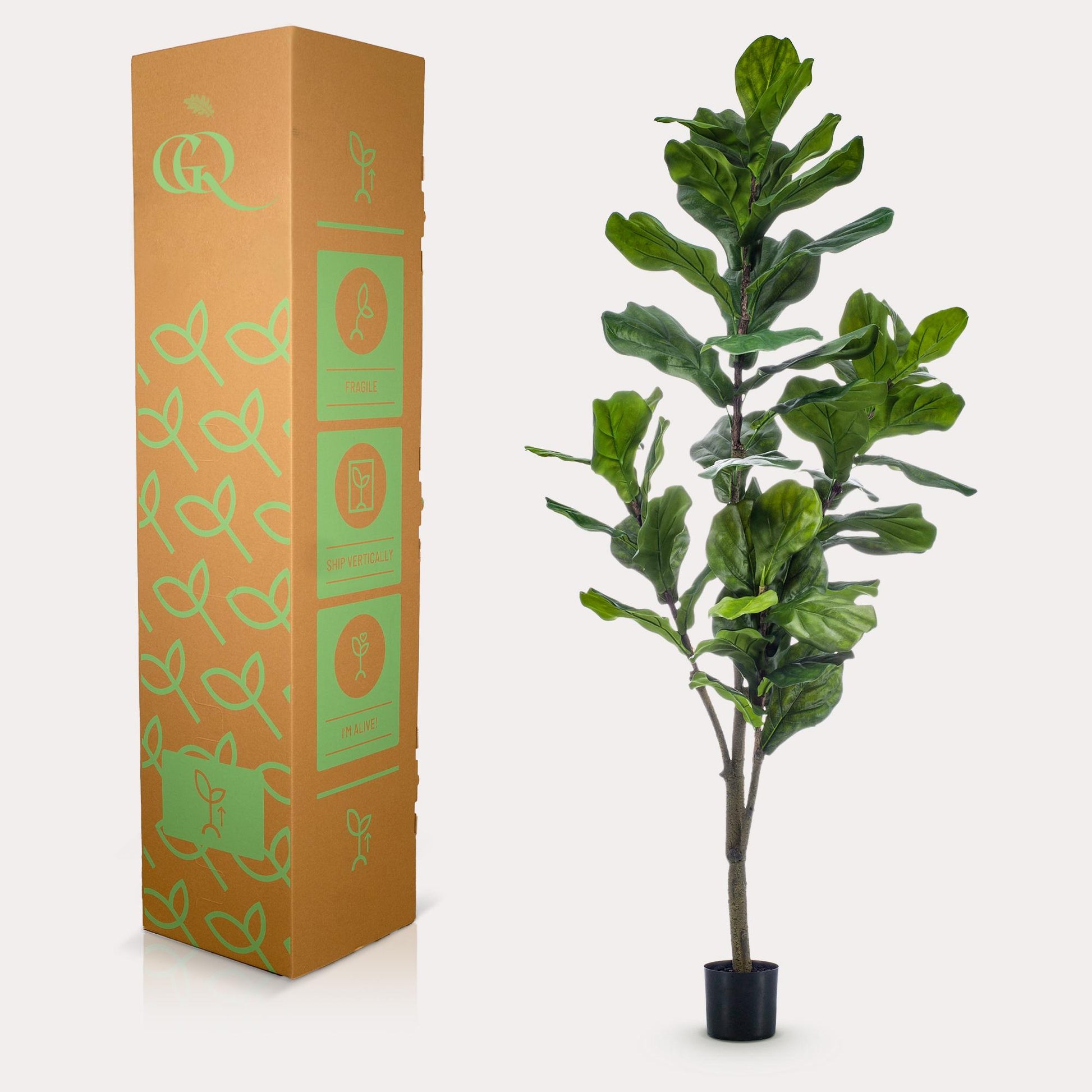 Kunstpflanze Ficus Lyrata 150 cm | Tabaksplant | Pflanzfix24.de - Pflanzfix24.de
