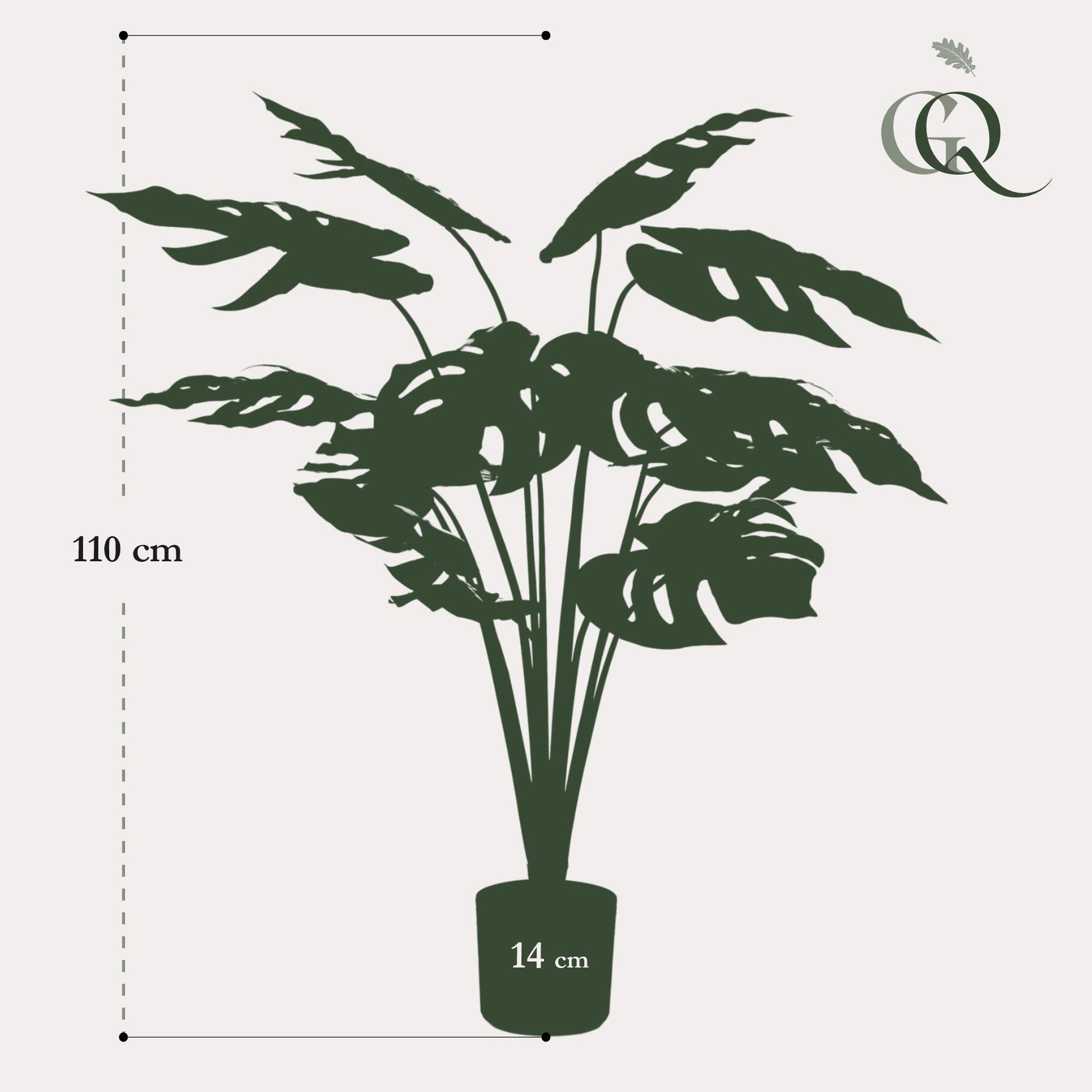 Kunstpflanze Monstera Deliciosa – Löcherpflanze – 95 cm – Natürlich & Pflegeleicht | Pflanzfix24.de - Pflanzfix24.de
