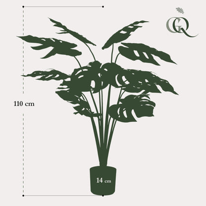 Kunstpflanze Monstera Deliciosa – Löcherpflanze – 95 cm – Natürlich & Pflegeleicht | Pflanzfix24.de - Pflanzfix24.de