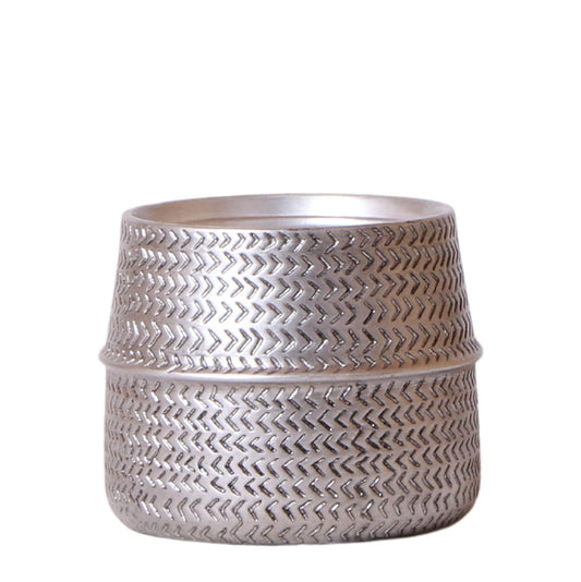 Groove Blumentopf Gold Ø9 cm – Keramiktopf | Pflanzfix24.de - Pflanzfix24.de