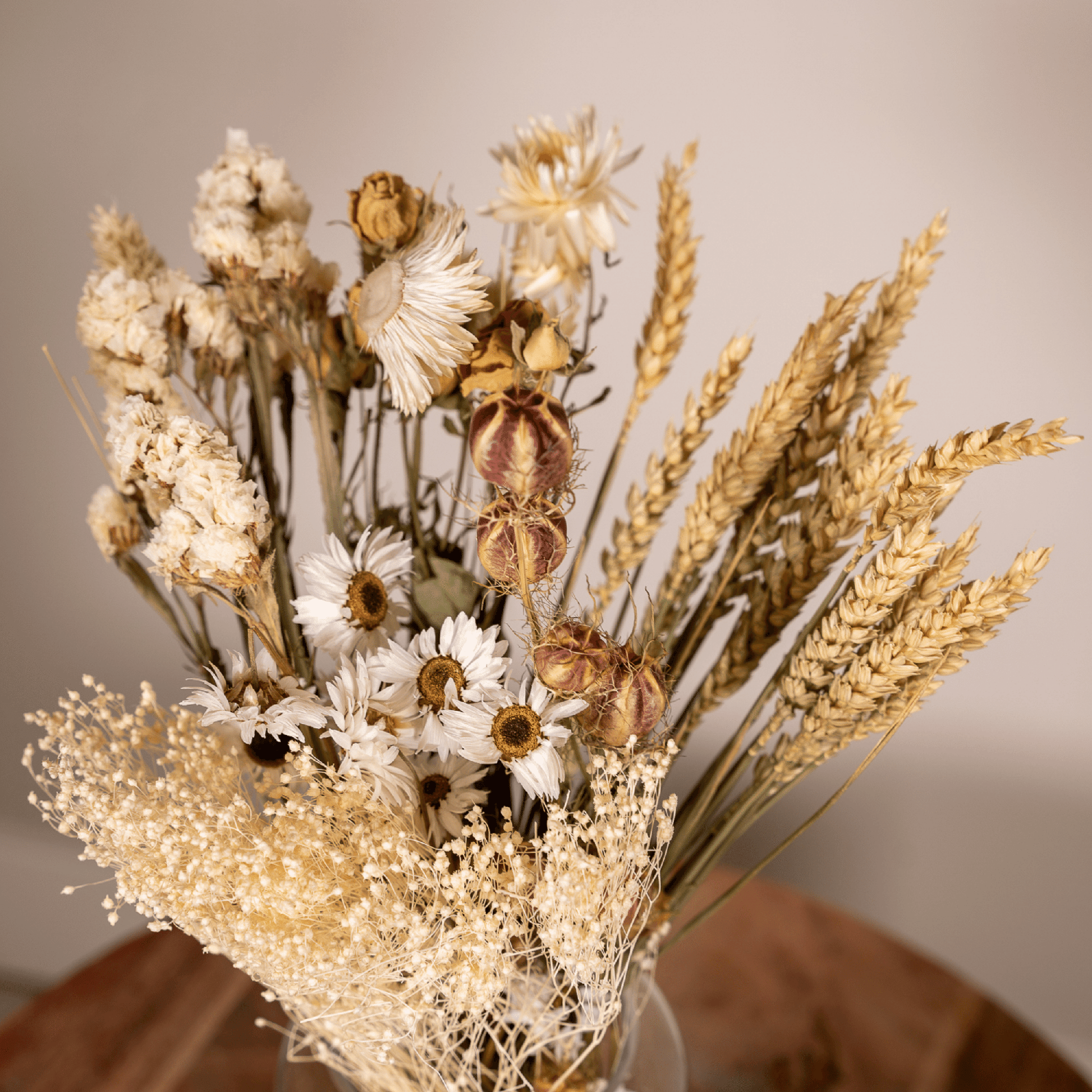Trockenblumen Feldblumenstrauß Natürlich Ø15cm | Pflanzfix24.de - Pflanzfix24.de