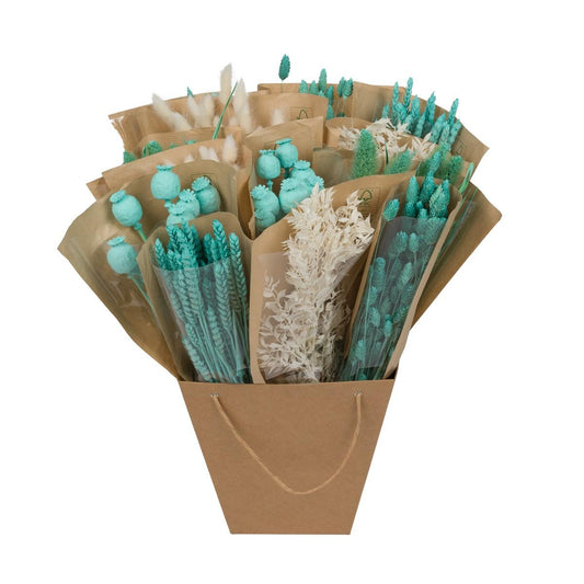 Getrocknete Blumen - Dried Mono Mix - Aqua White - ↕50cm - Pflanzfix24