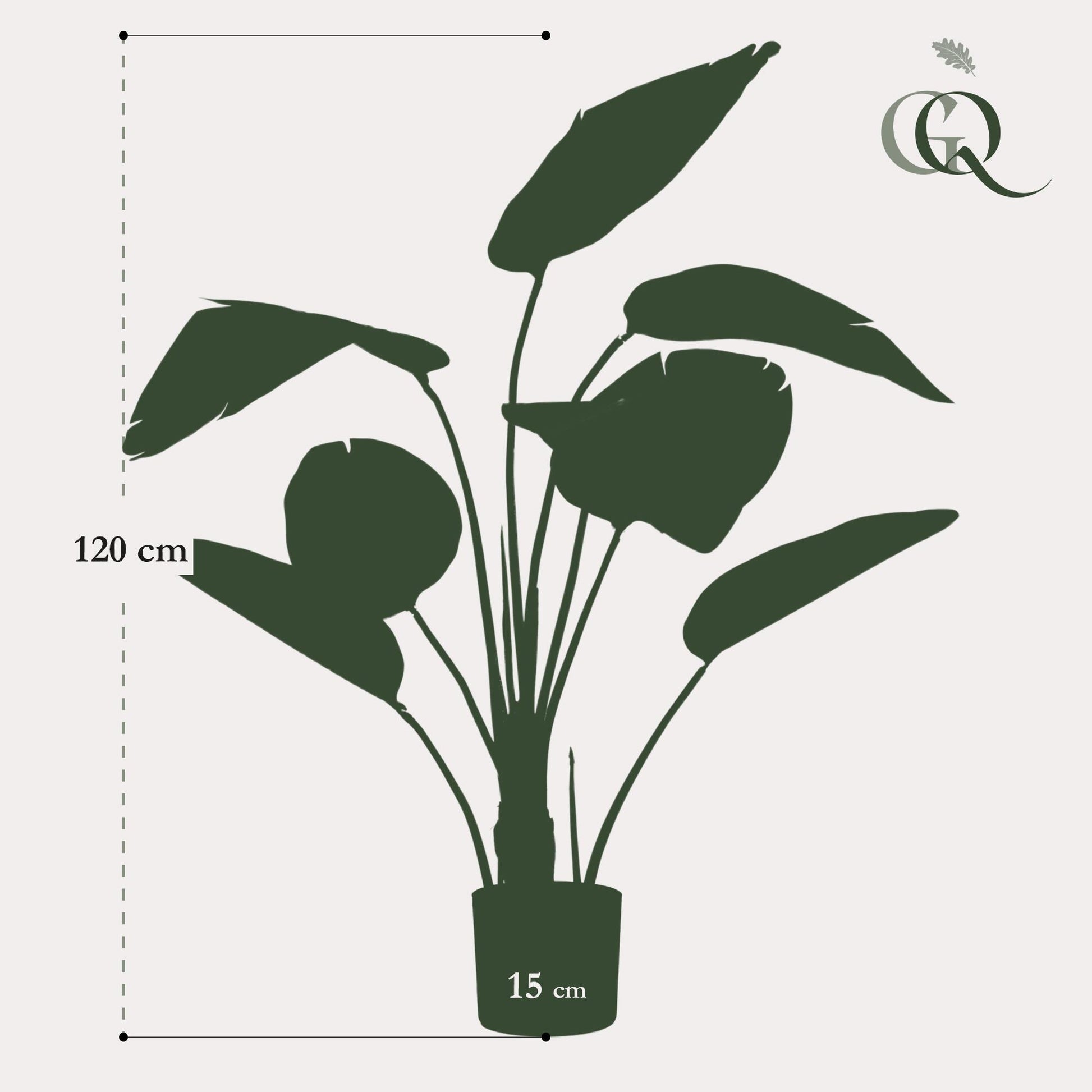 Kunstpflanze Strelitzia Nicolai 120 cm – Paradiesvogelblume | Pflanzfix24.de - Pflanzfix24.de