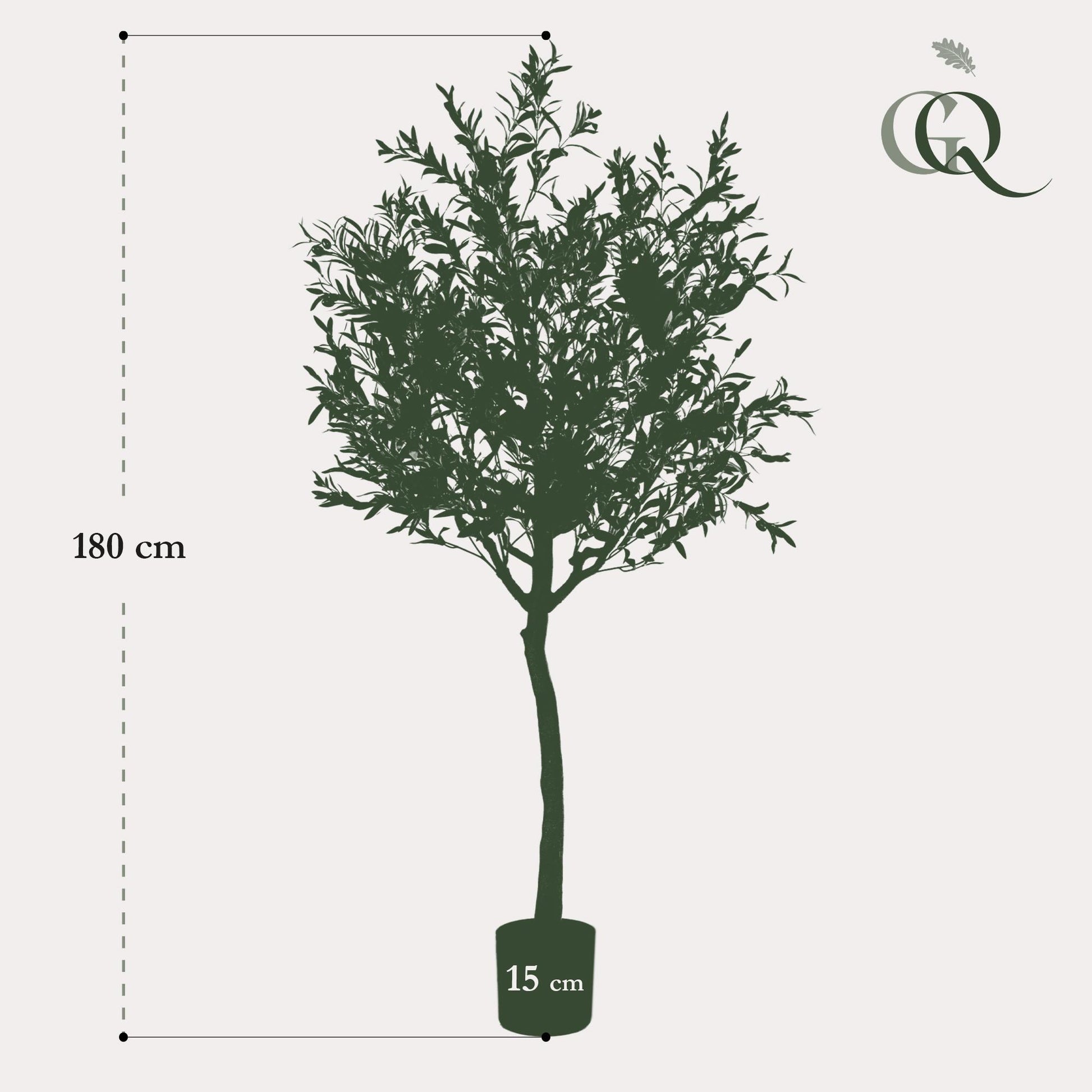 Kunstpflanze Olea europaea Olivenbaum 180 cm – Pflegeleicht & Dekorativ | Pflanzfix24.de - Pflanzfix24.de