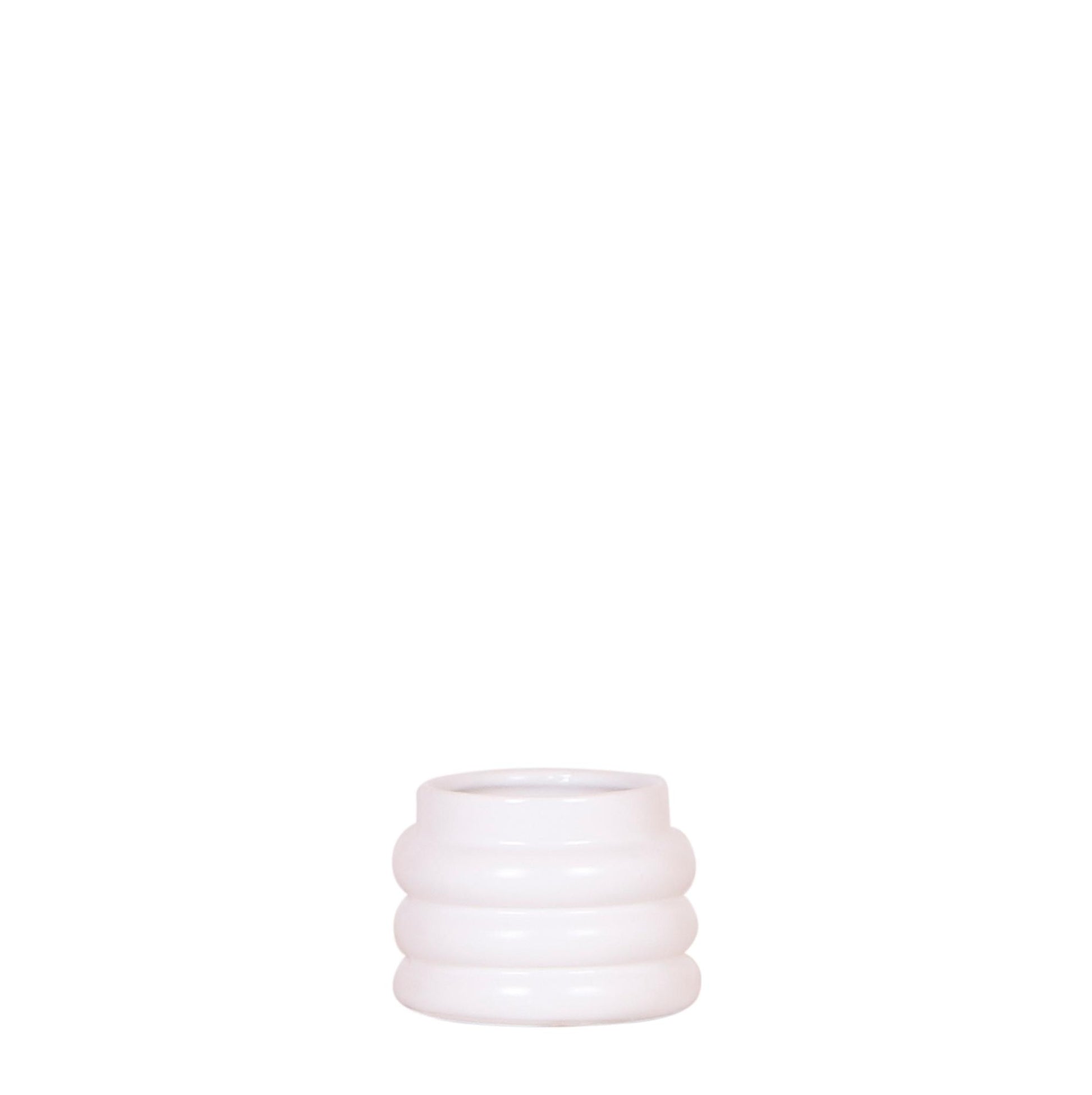 Bubble Dekotopf White Ø6cm – Stilvoller weißer Keramiktopf mit holpriger Oberfläche | Pflanzfix24.de - Pflanzfix24.de