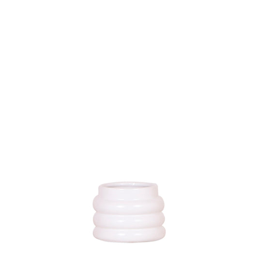 Bubble Dekotopf White Ø6cm – Stilvoller weißer Keramiktopf mit holpriger Oberfläche | Pflanzfix24.de - Pflanzfix24.de