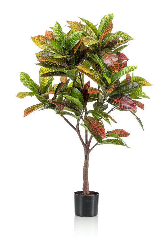 Croton Codiaeum Kunstpflanze 120cm – Wunderstrauch | Pflanzfix24.de - Pflanzfix24.de