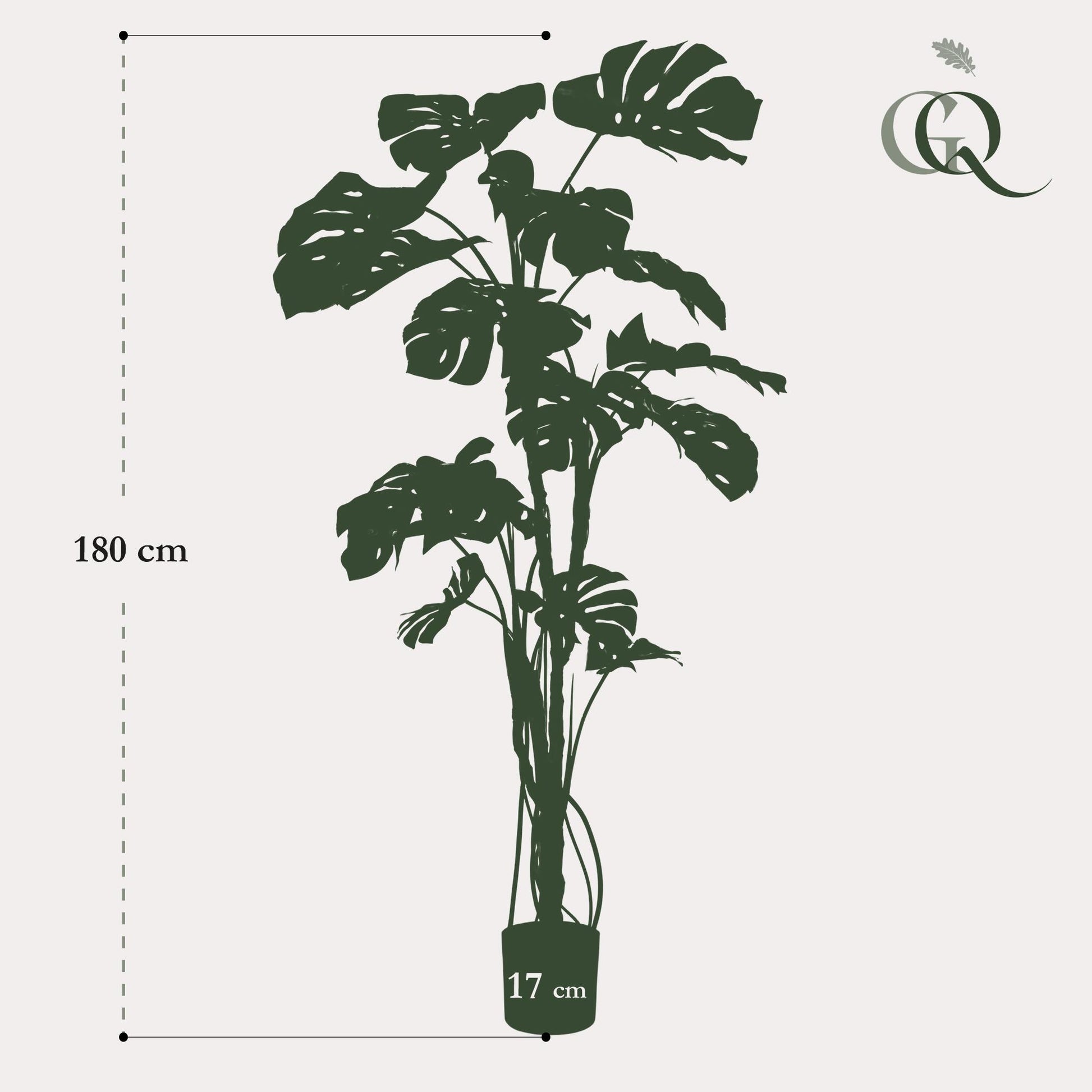 Kunstpflanze Monstera Gatenplant 180 cm | Pflanzfix24.de - Pflanzfix24.de