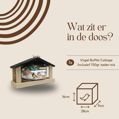 Vogel-Buffet XL Cottage mit 750g Samenmischung - Pflanzfix24