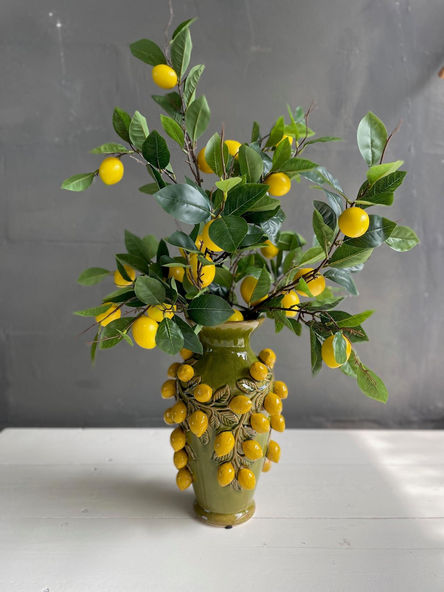 Kunstblumenstrauß Lemon Glow – 80 cm | Pflanzfix24.de - Pflanzfix24.de