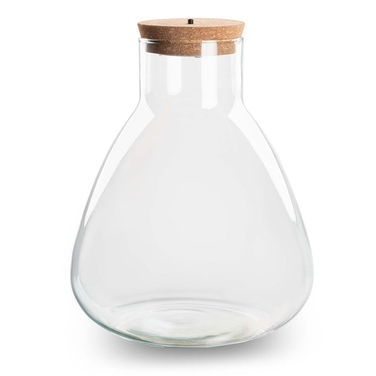 Terrarium-Flasche Erlenmeyer 30cm mit LED-Kork | Pflanzfix24