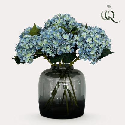 Kunstblumen Hortensien Blau – 8er Set – 52 cm | Pflanzfix24.de