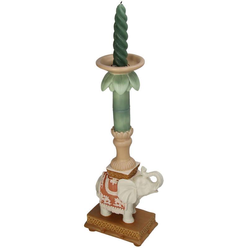 Kandelaar - Olifant roze/groen - 34,50 cm - Pflanzfix24.de - Pflanzfix24.de