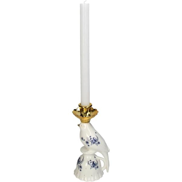Kandelaar - Vogel Porcelijn - Delfts Blauw ↑ 21 cm - Pflanzfix24.de - Pflanzfix24.de