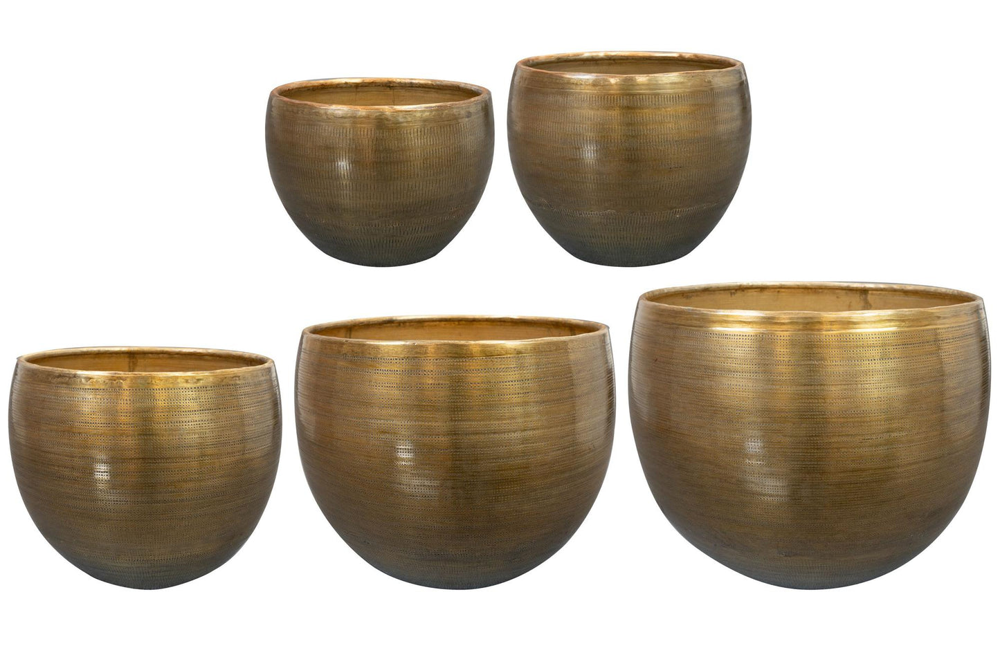 Set 5 Rowen aluminium Goudkleurig - Gold - Pflanzfix24