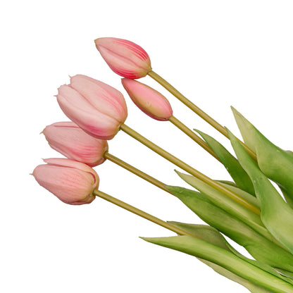 Kunst Tulpen Bouquet Pink 10 Stück – Real Touch 42 cm | Pflanzfix24.de - Pflanzfix24.de