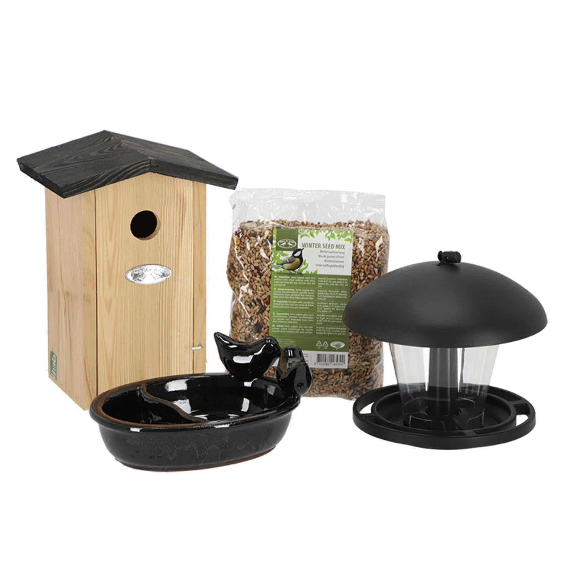 Vogelpakket - Nestkast en Voedersysteem - Tuinaccessoires - Pflanzfix24.de - Pflanzfix24.de