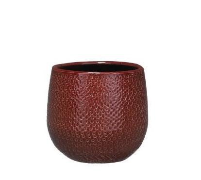 Pot Gabriel rund bordeaux D14 - Pflanzfix24