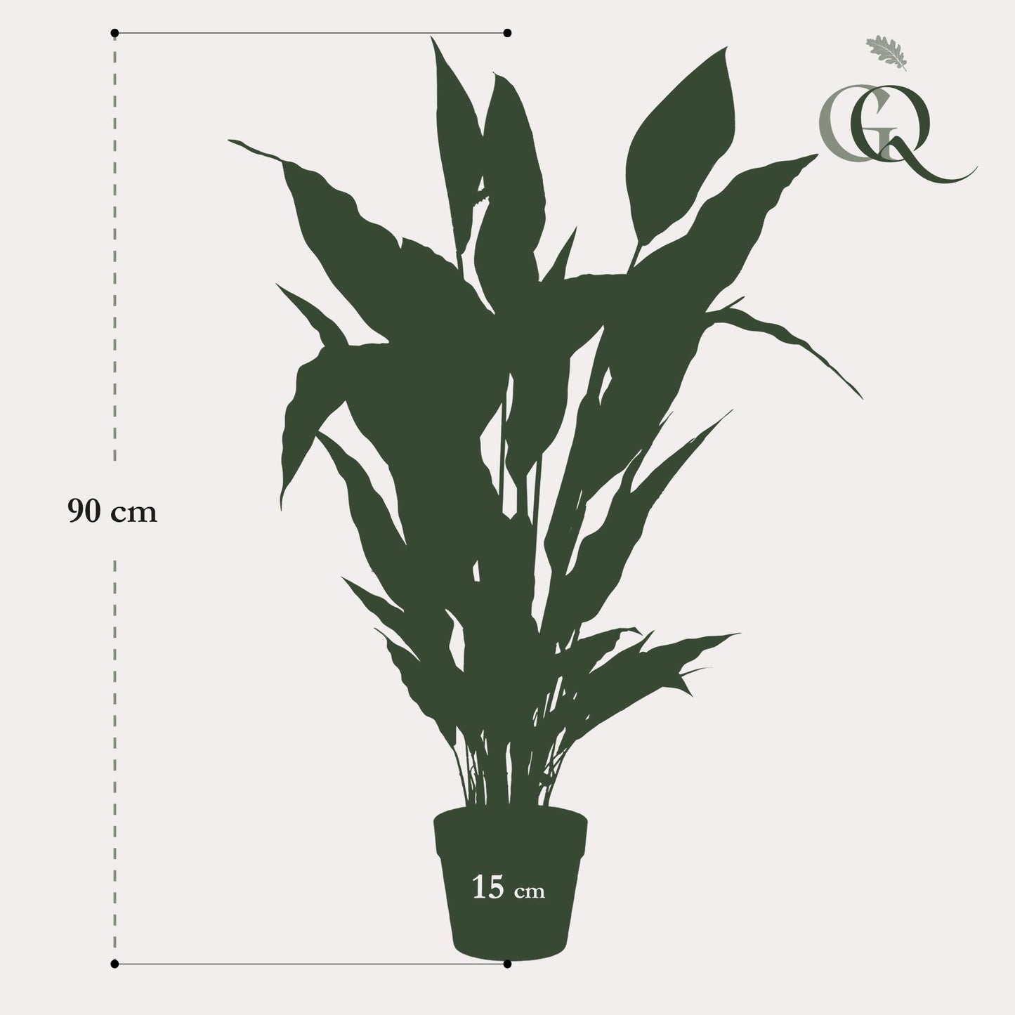 Kunstpflanze Spathiphyllum 90 cm – Lepelplant | Pflanzfix24.de - Pflanzfix24.de