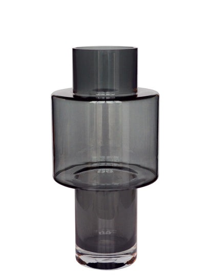 Glasvase Juba M Grau 40 cm – Pflanzfix24.de - Pflanzfix24.de