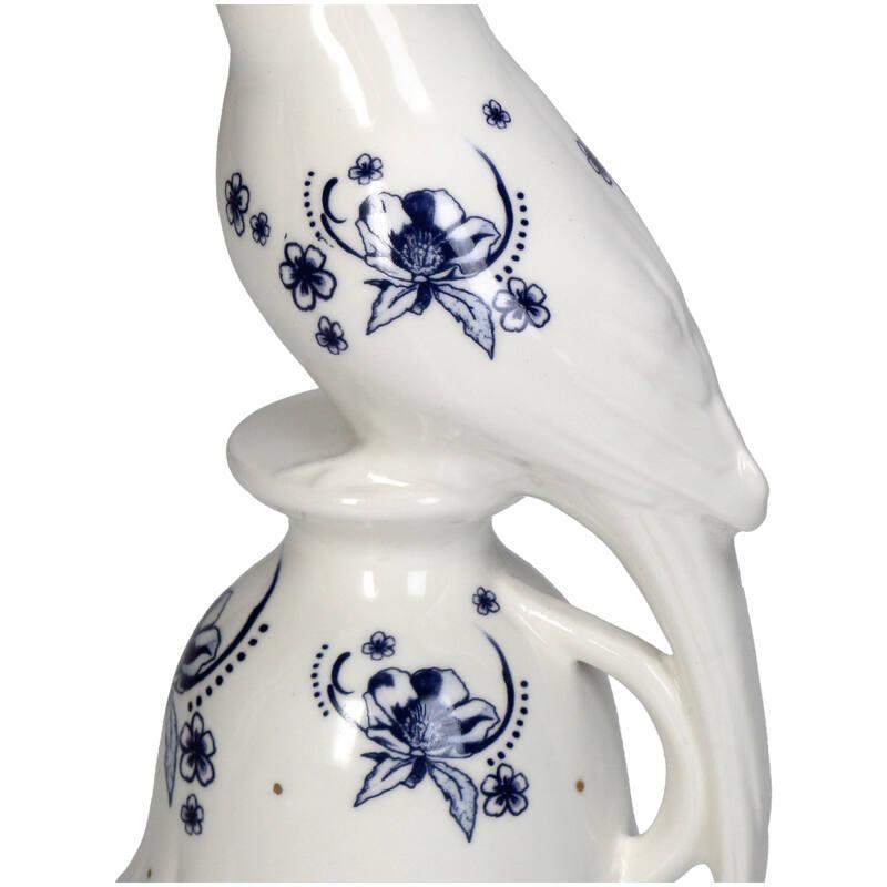 Kandelaar - Vogel Porcelijn - Delfts Blauw ↑ 21 cm - Pflanzfix24.de - Pflanzfix24.de